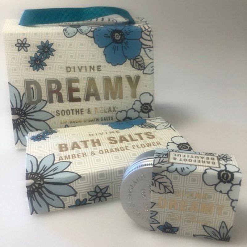 Gaveeske Lipbalm & Badesalt, Divine Dreamy Blå